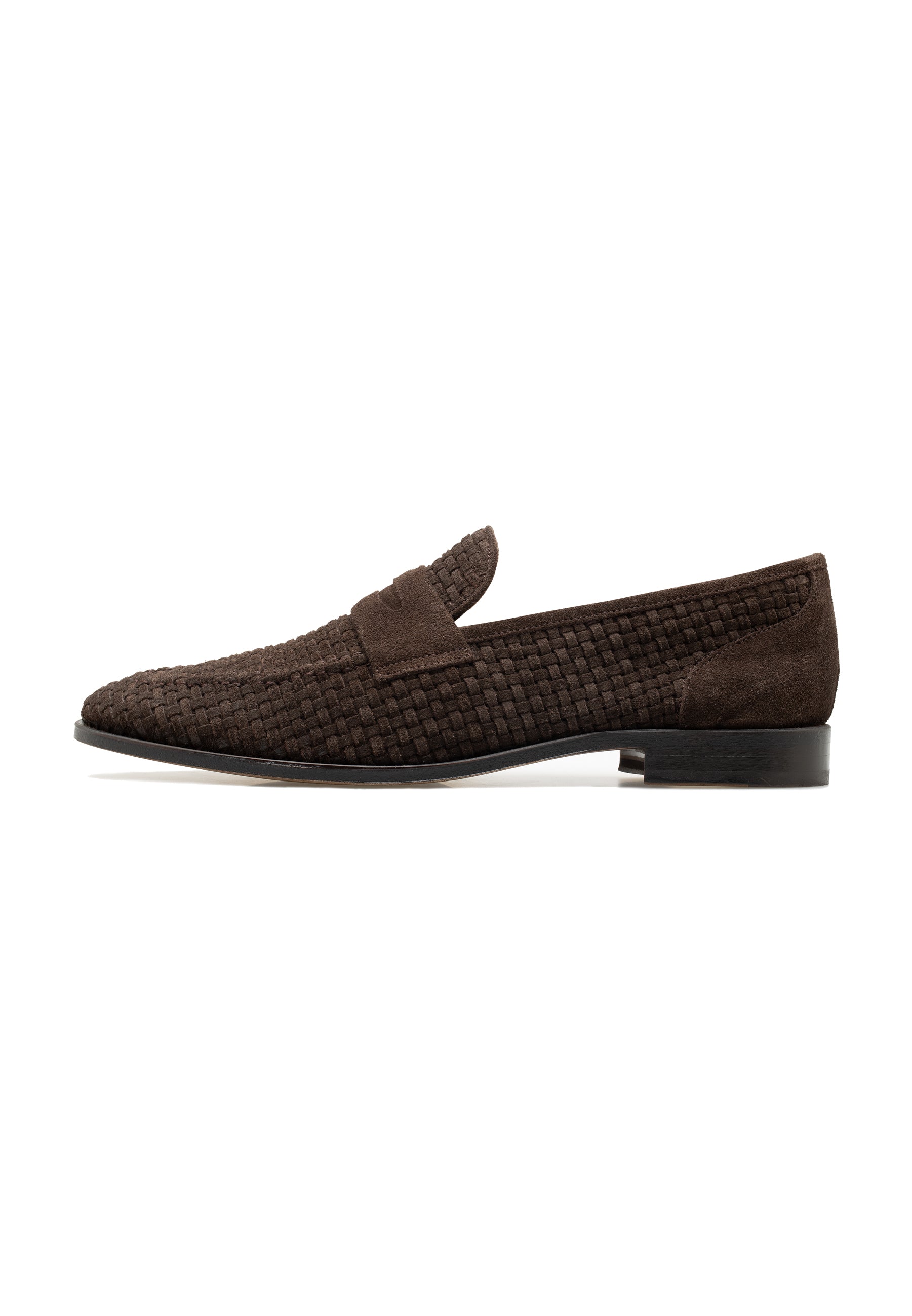 MEN'S SUEDE WOVEN PENNY LOAFER