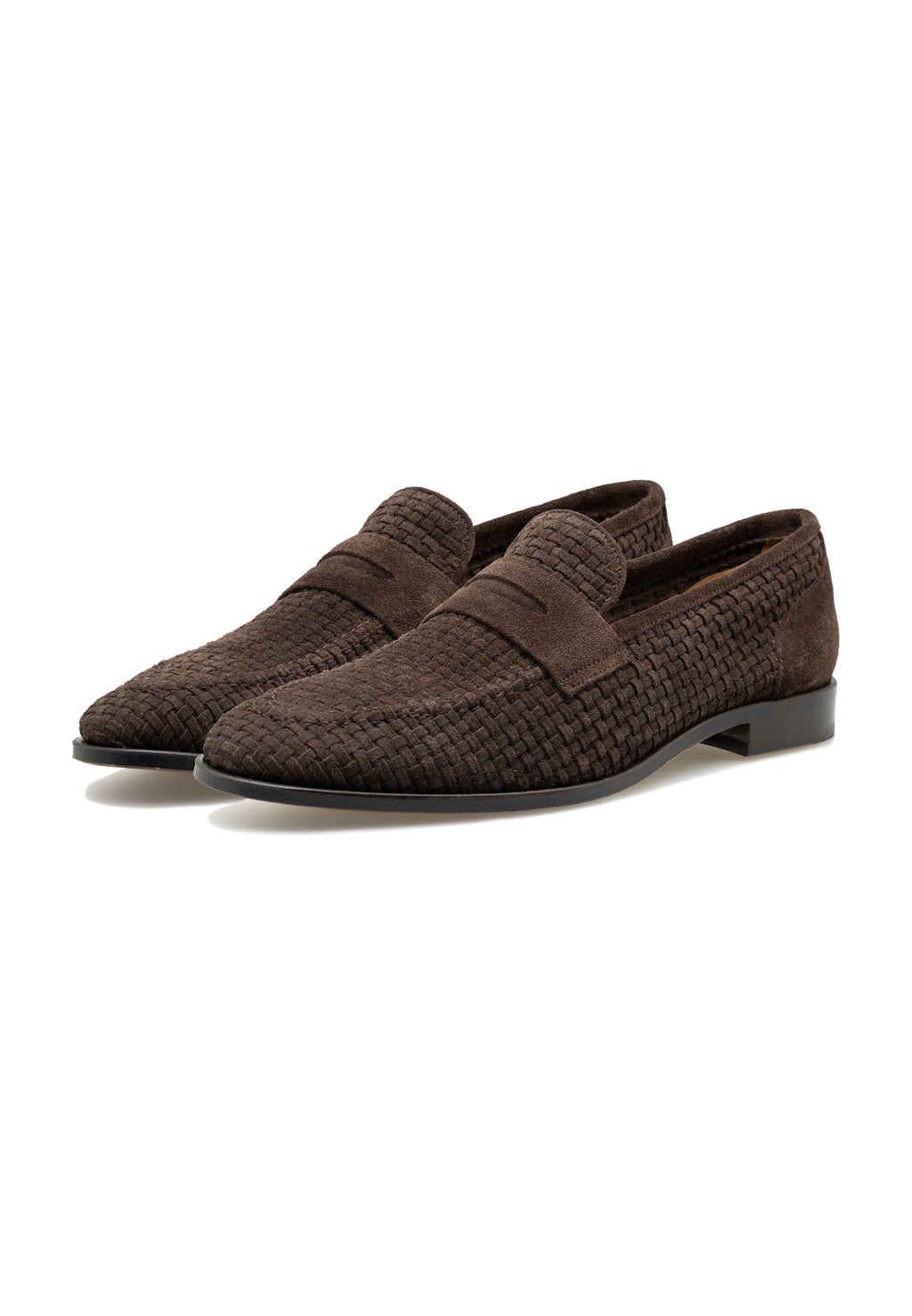 MEN'S SUEDE WOVEN PENNY LOAFER