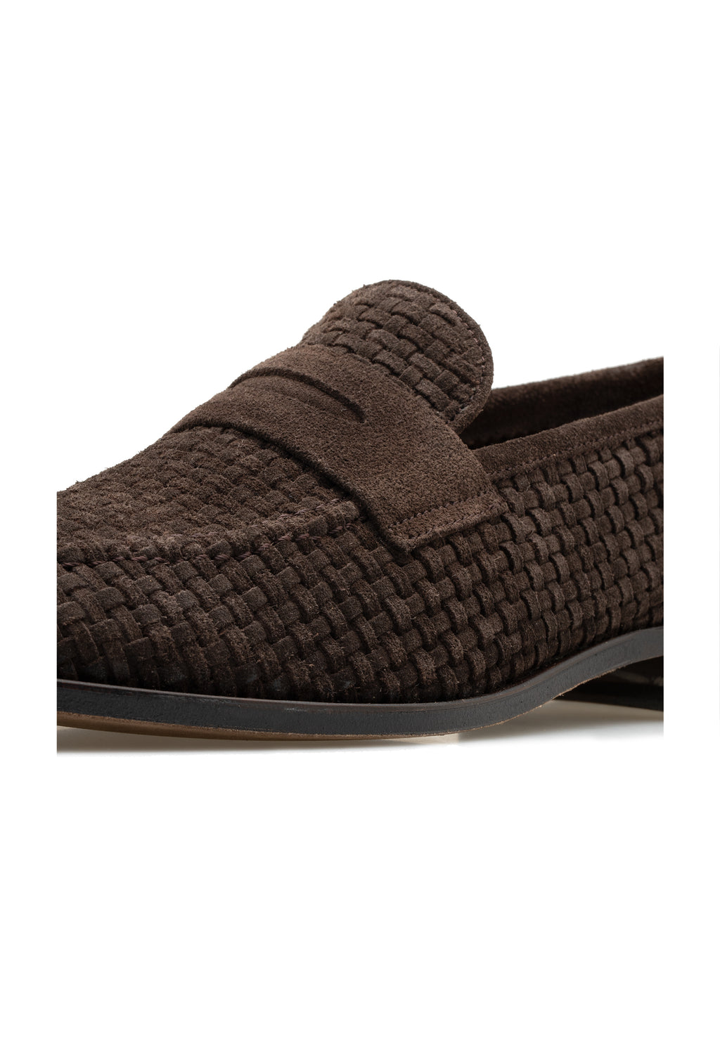 MEN'S SUEDE WOVEN PENNY LOAFER