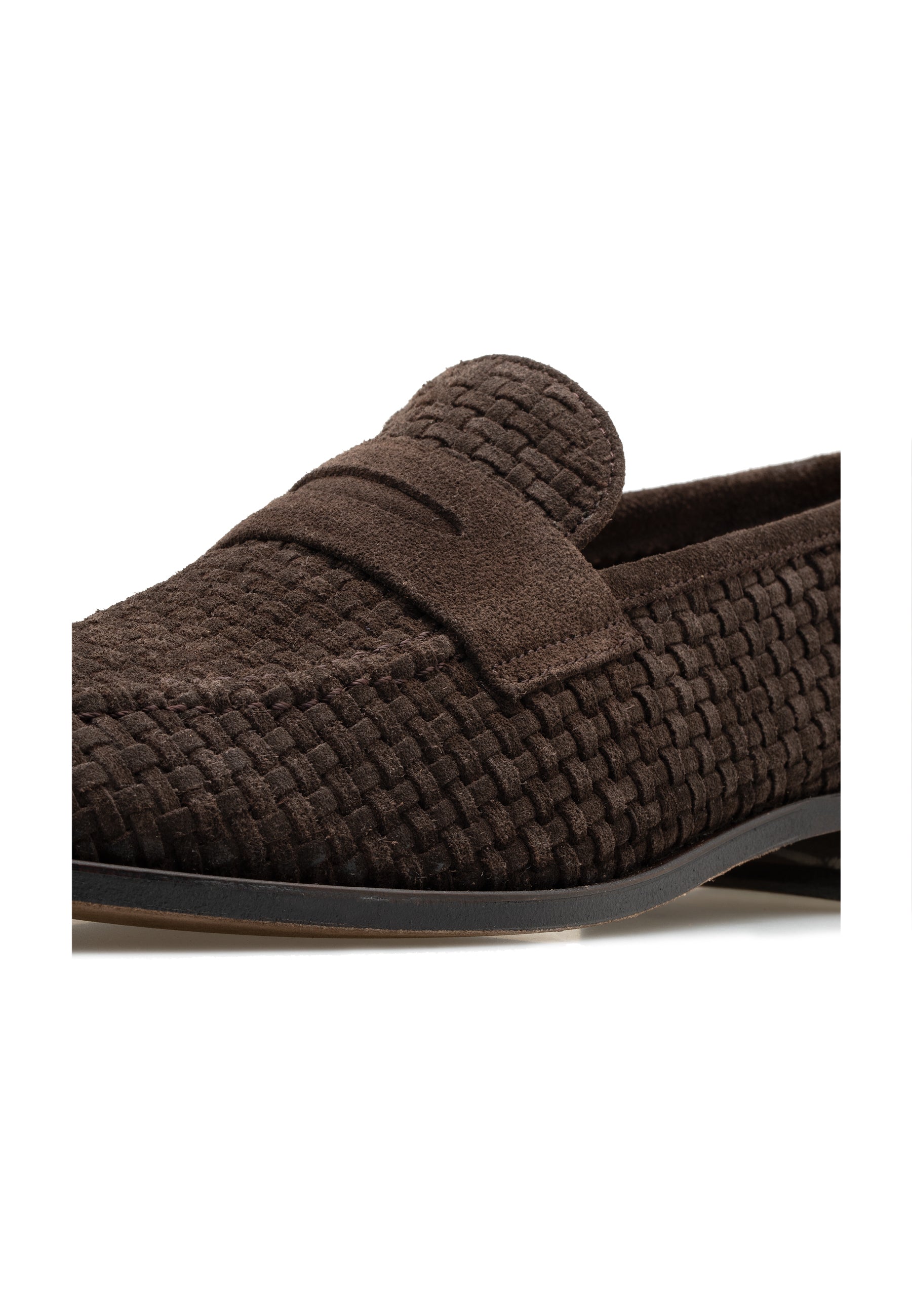 MEN'S SUEDE WOVEN PENNY LOAFER