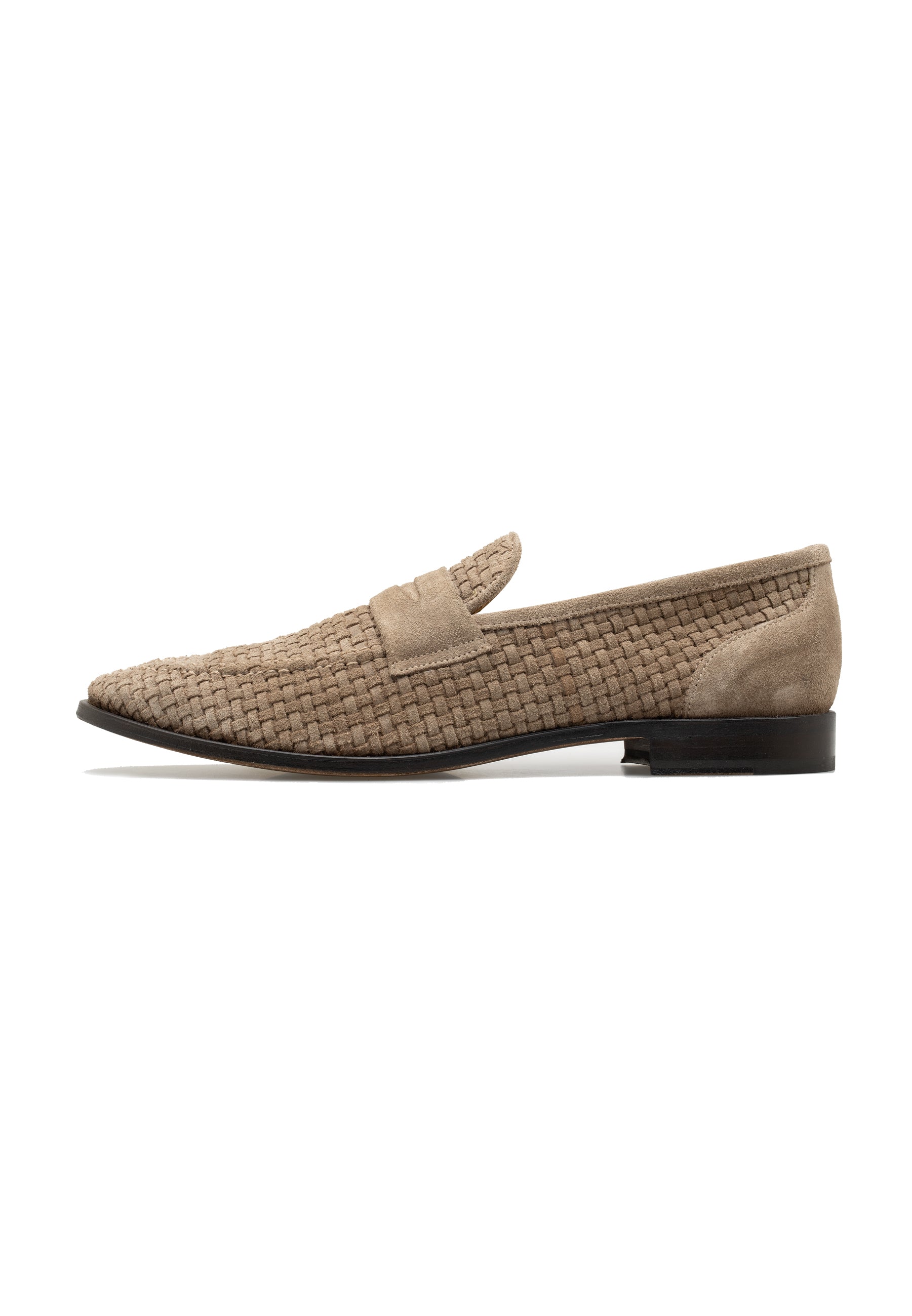 MEN'S SUEDE WOVEN PENNY LOAFER