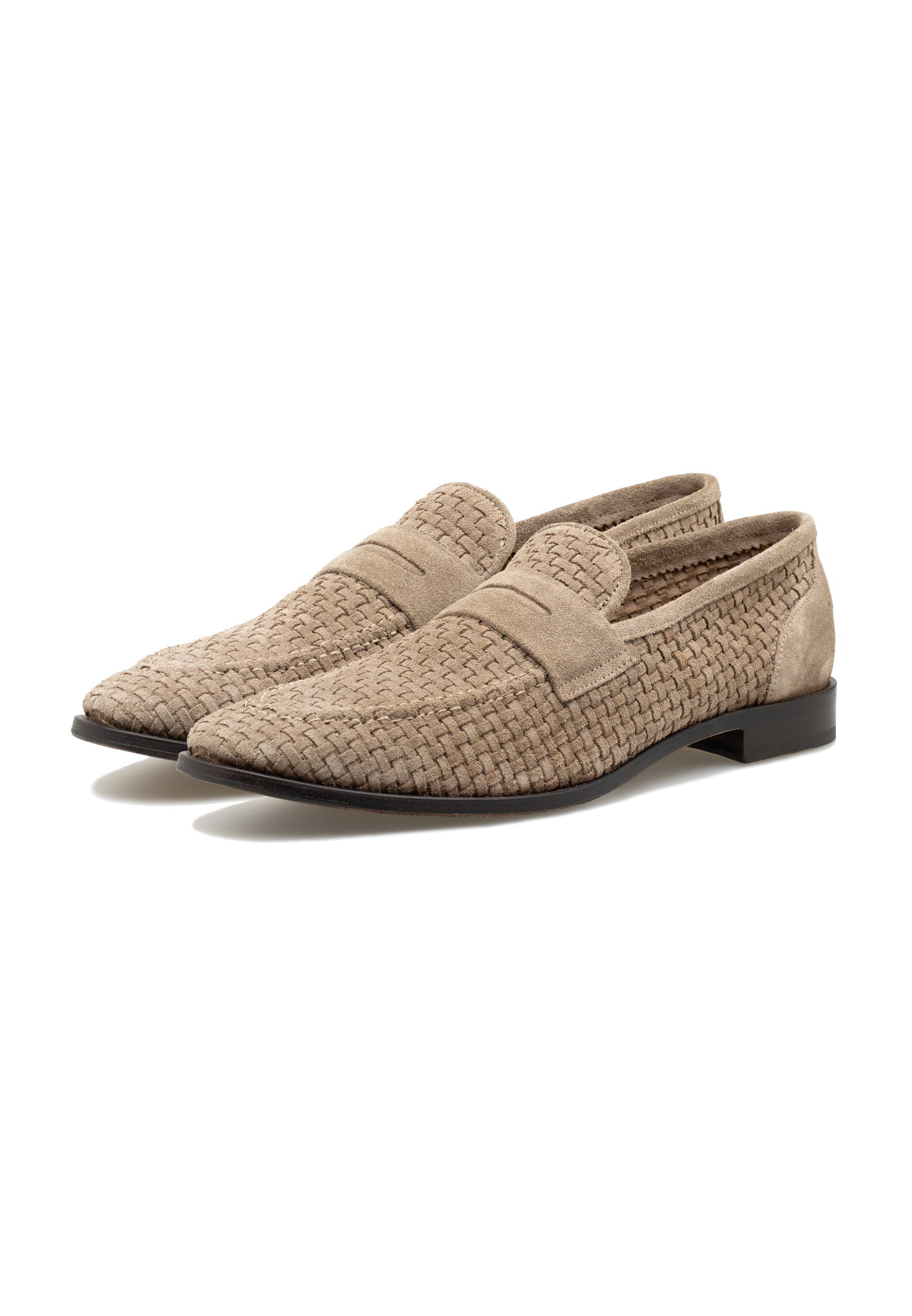 MEN'S SUEDE WOVEN PENNY LOAFER