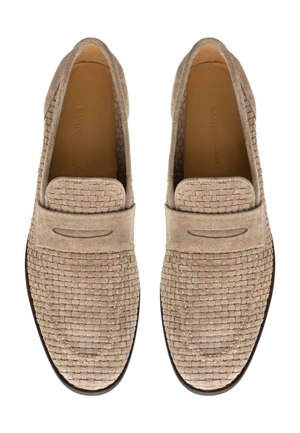 MEN'S SUEDE WOVEN PENNY LOAFER