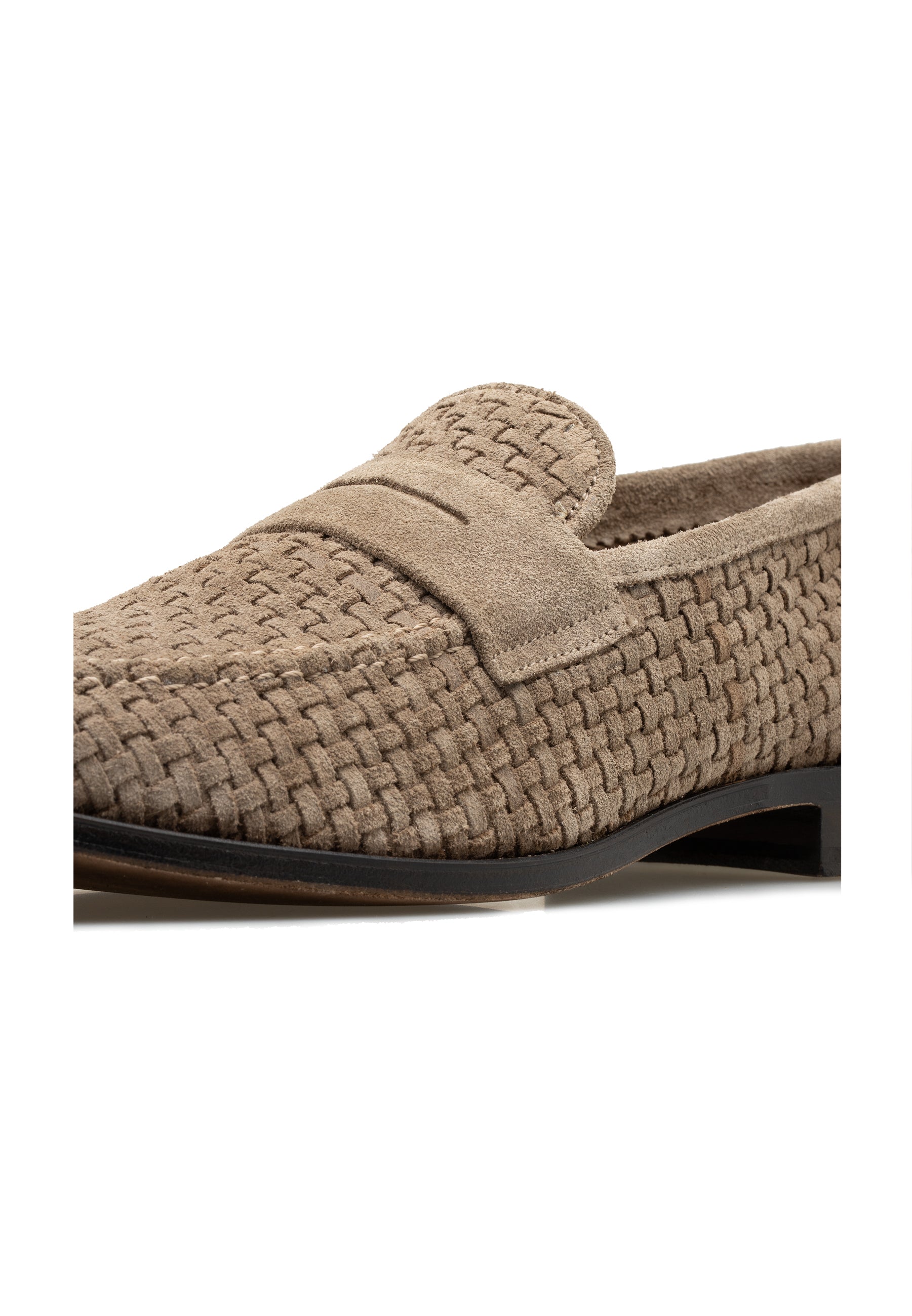 MEN'S SUEDE WOVEN PENNY LOAFER