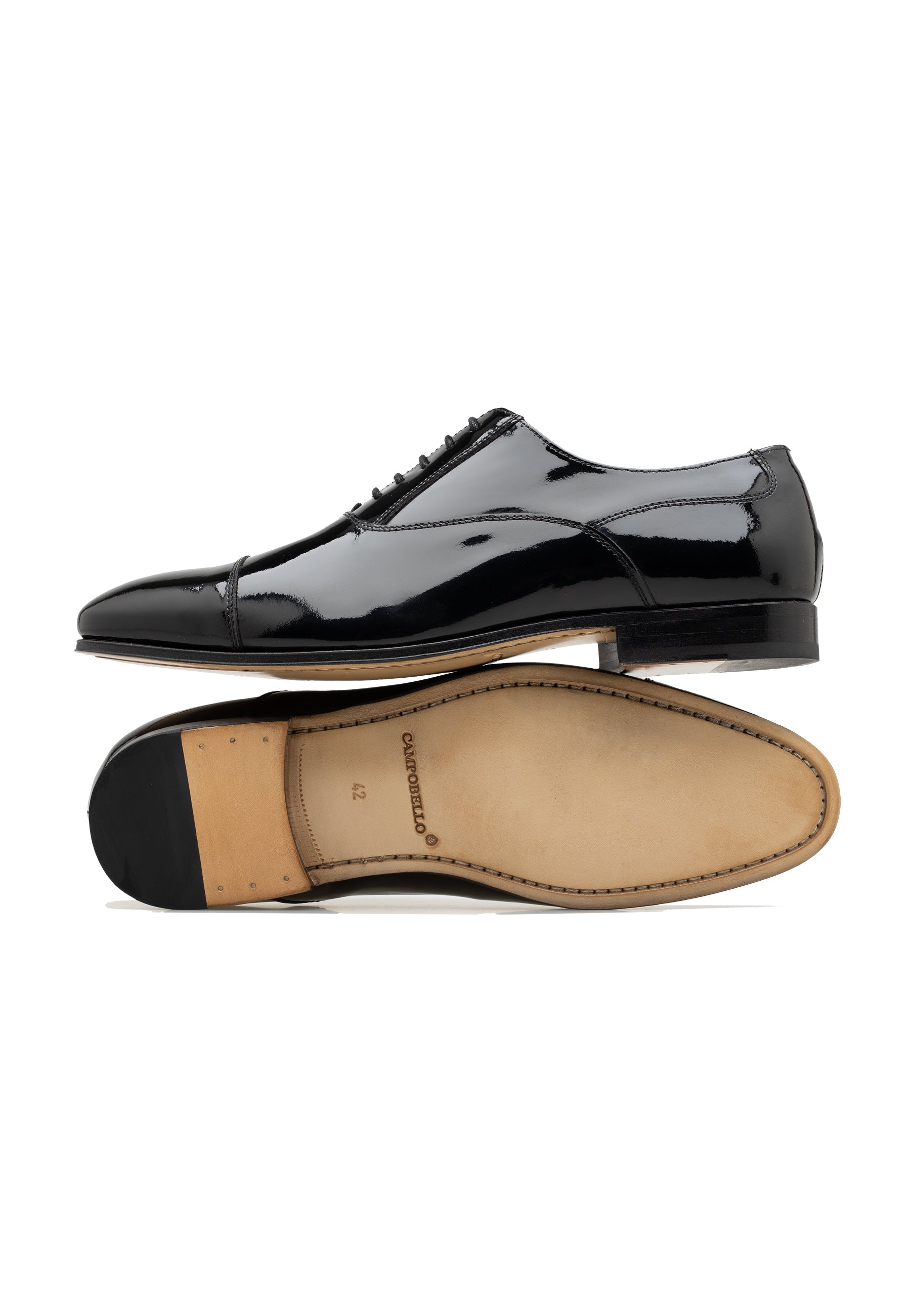 Men’s Hand-Finished Patent Leather Oxford Shoes