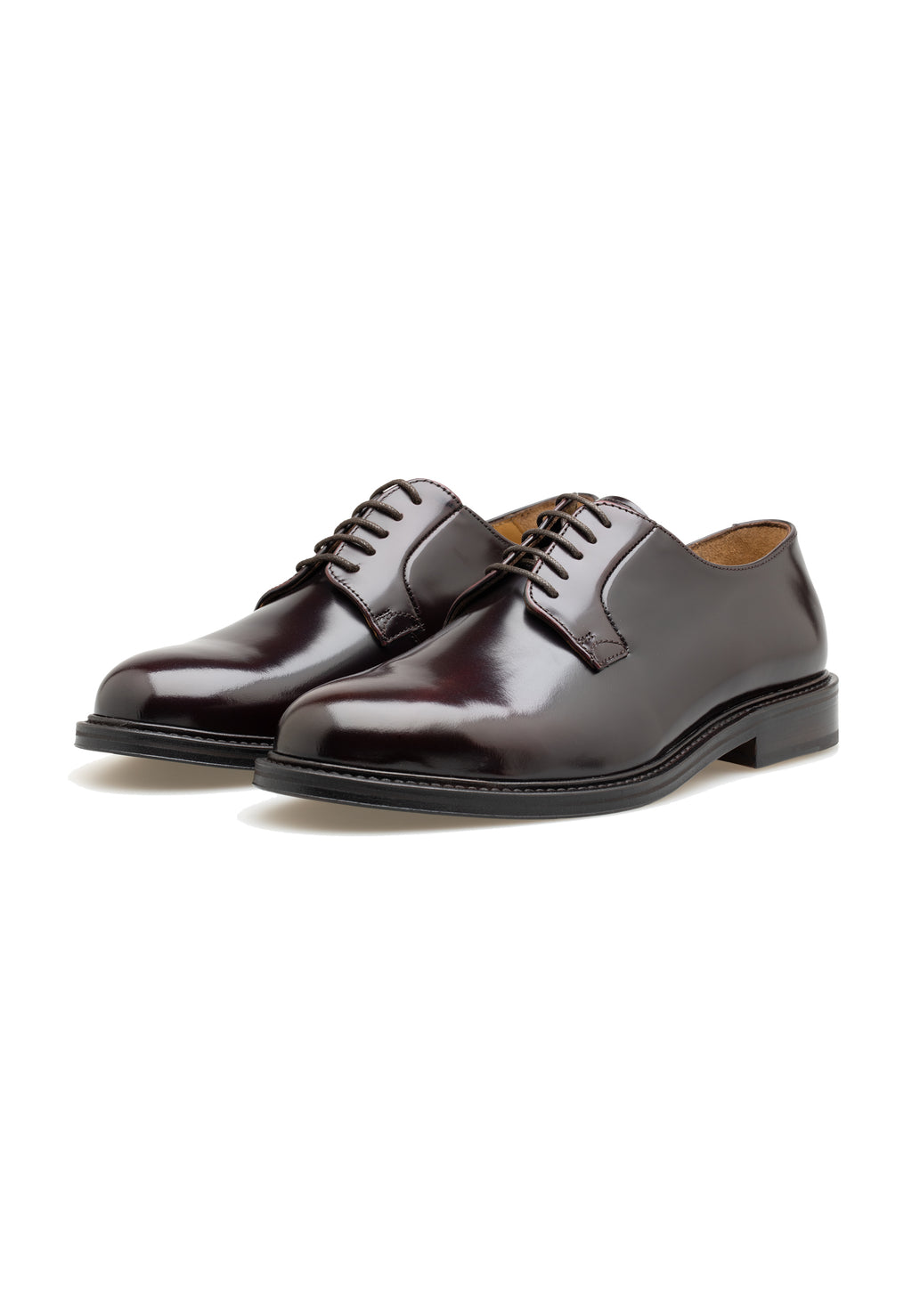 Herren-Schnürschuhe aus poliertem Leder