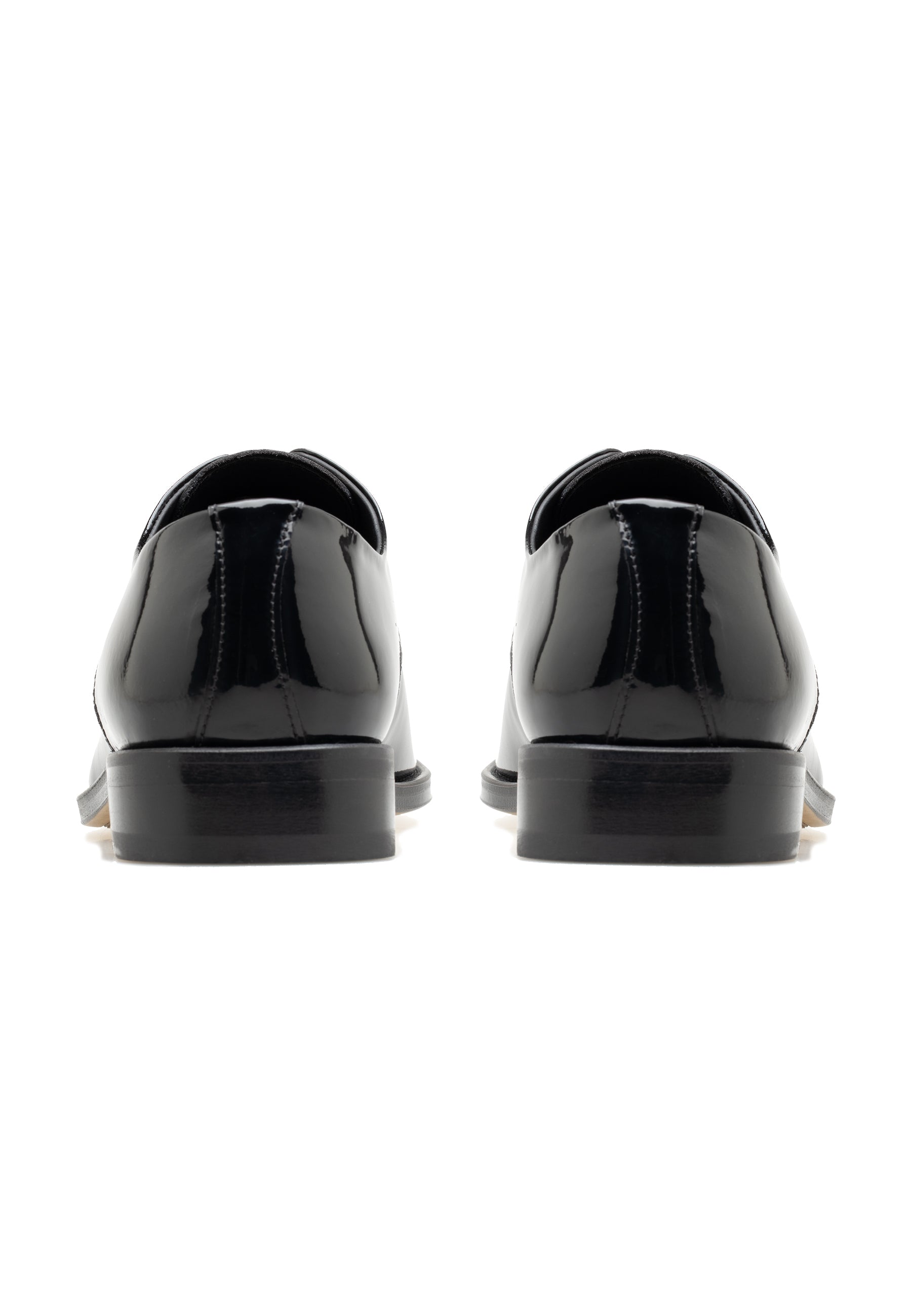 Mens Patent Leather Plain Lace-Up Shoes