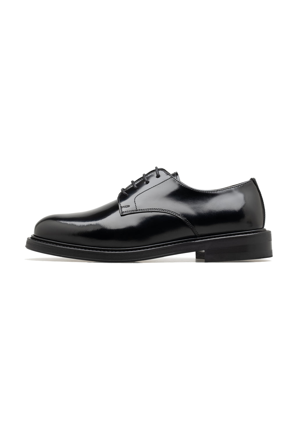 Chaussures à lacets en cuir glacé — Femme