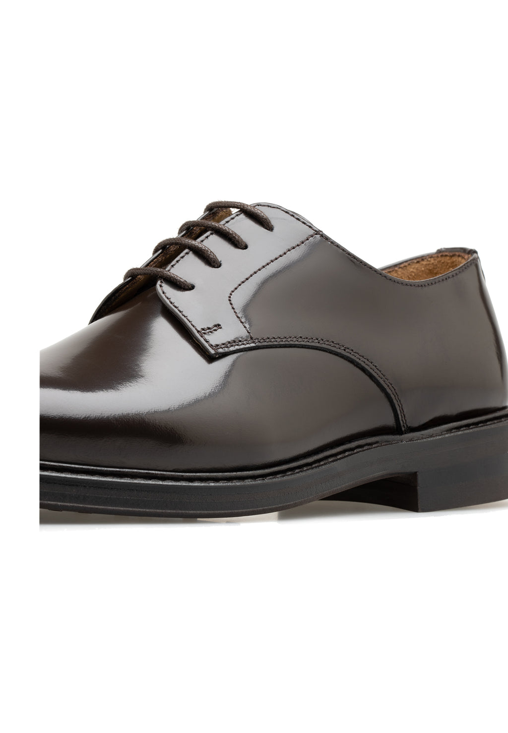 Damen-Schnürschuhe aus glattem Leder