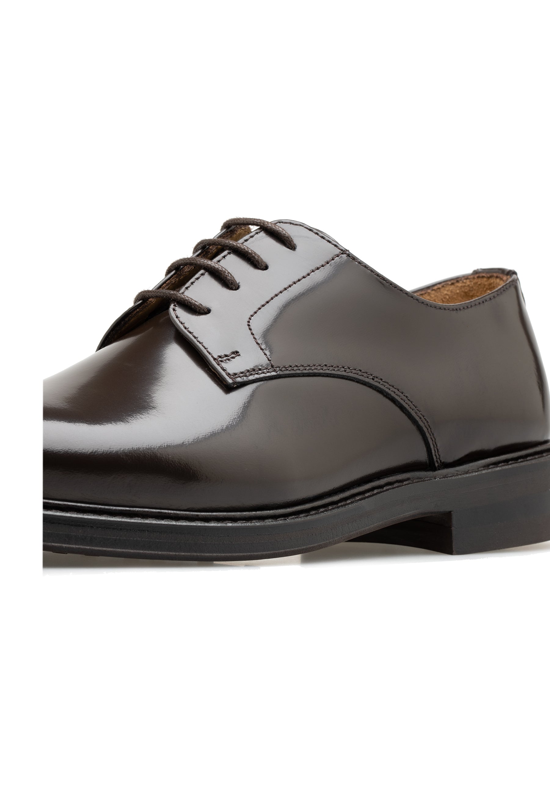 Women's  Glace Leather Plain Lace-Up Shoes