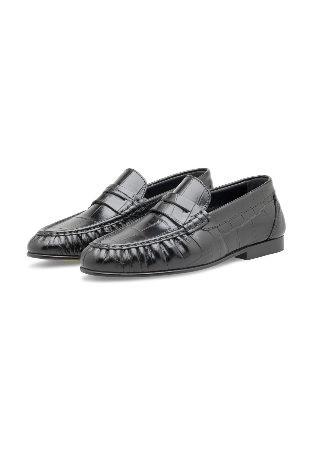 Penny Loafer für Damen aus Krokodilleder