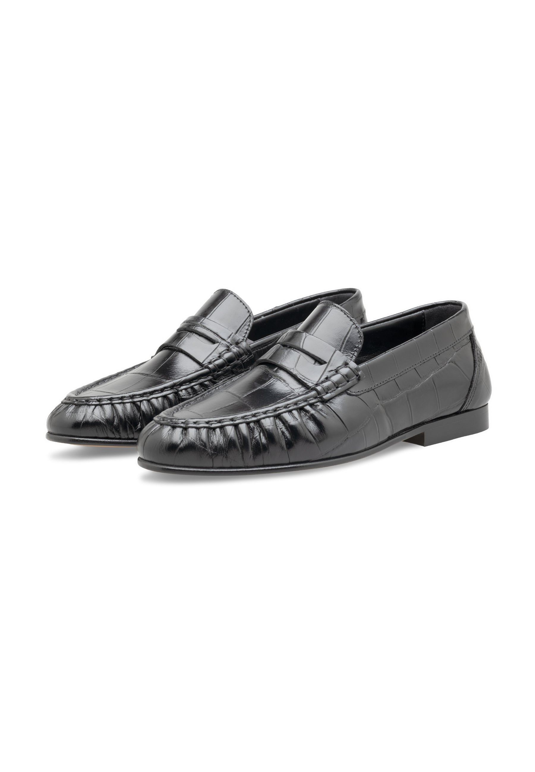 Women's Croco Leather Penny Loafer Loafer