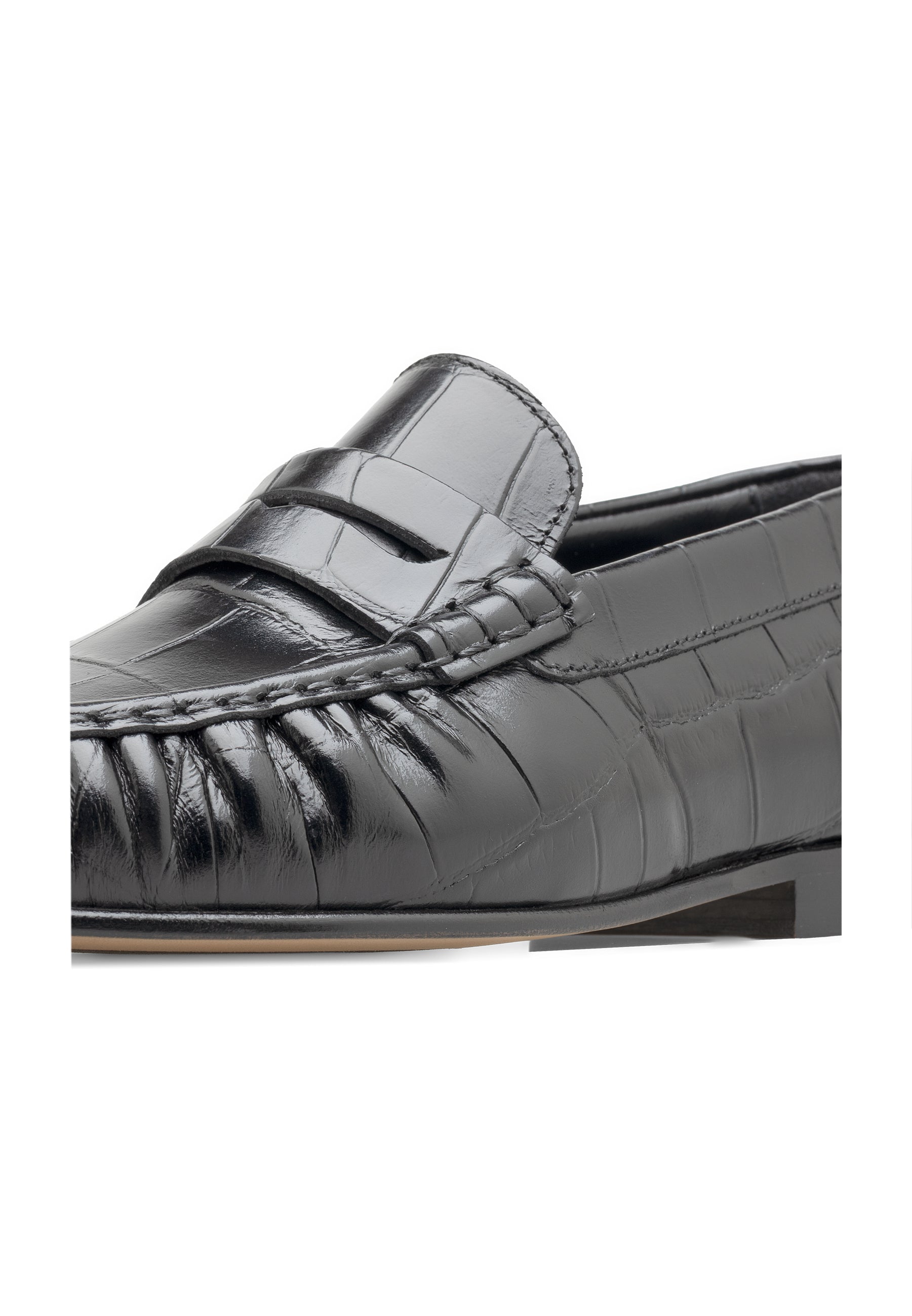 Penny Loafer für Damen aus Krokodilleder