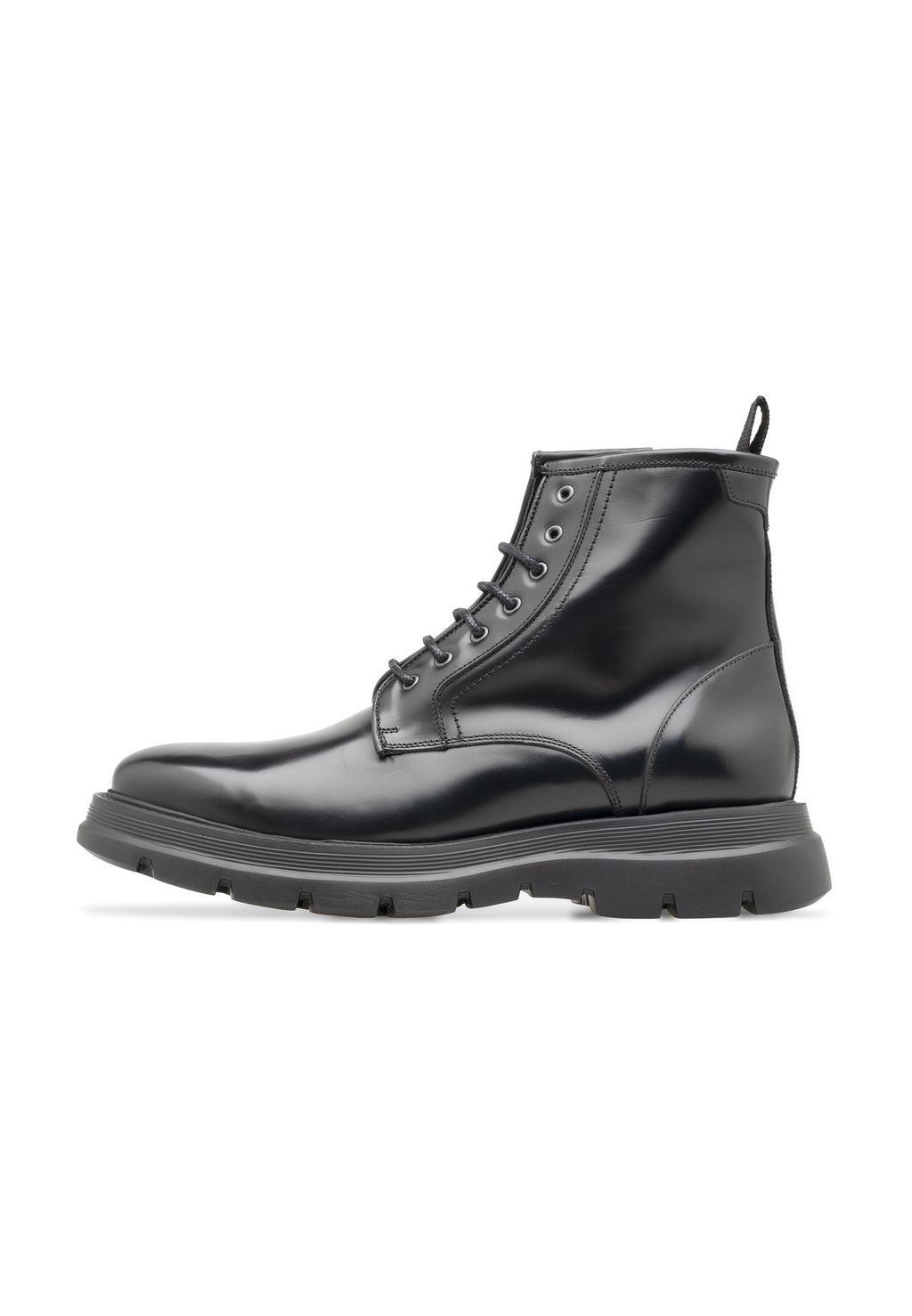 Men's Polished Leather Lace-Up Boots