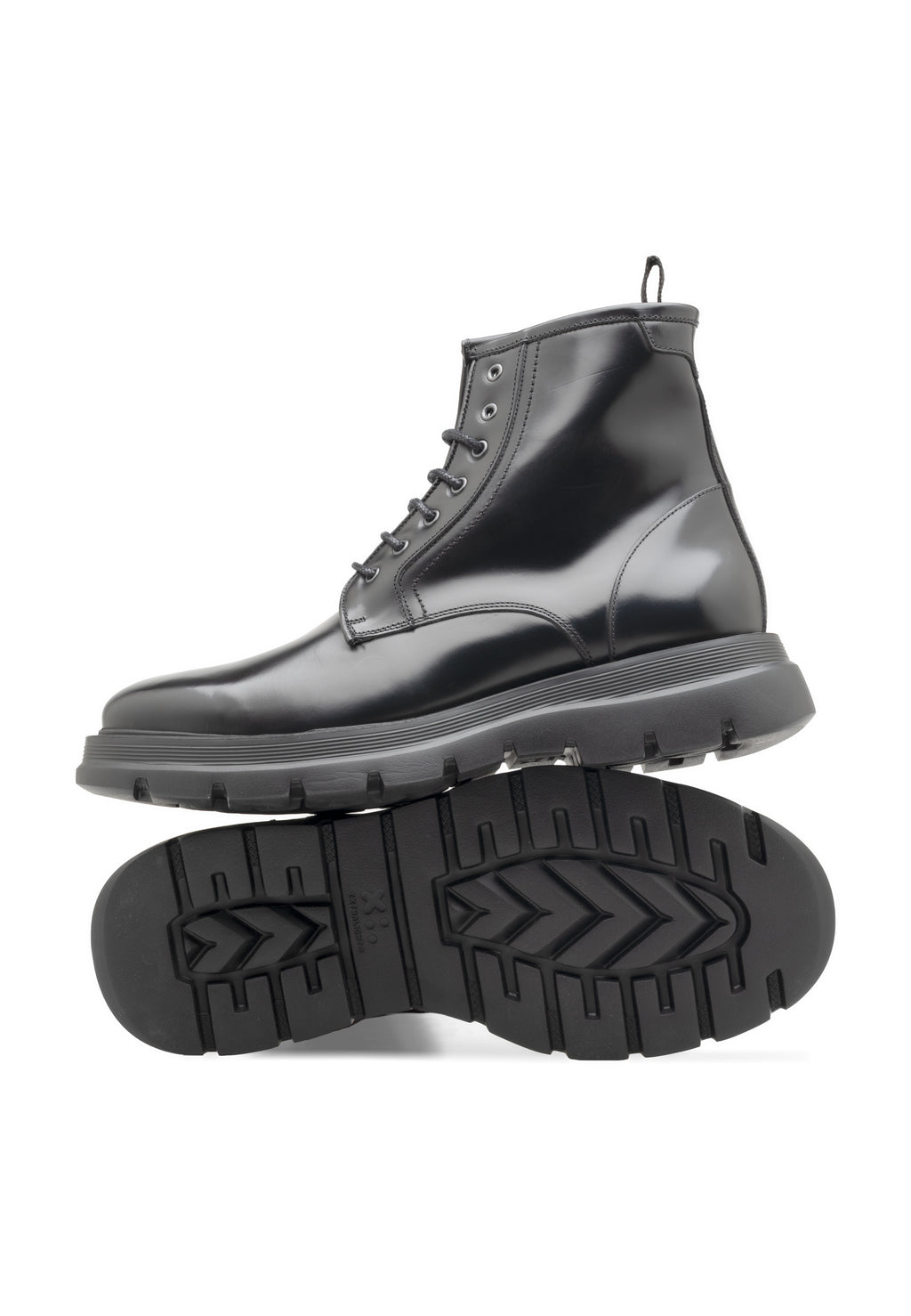 Men's Polished Leather Lace-Up Boots