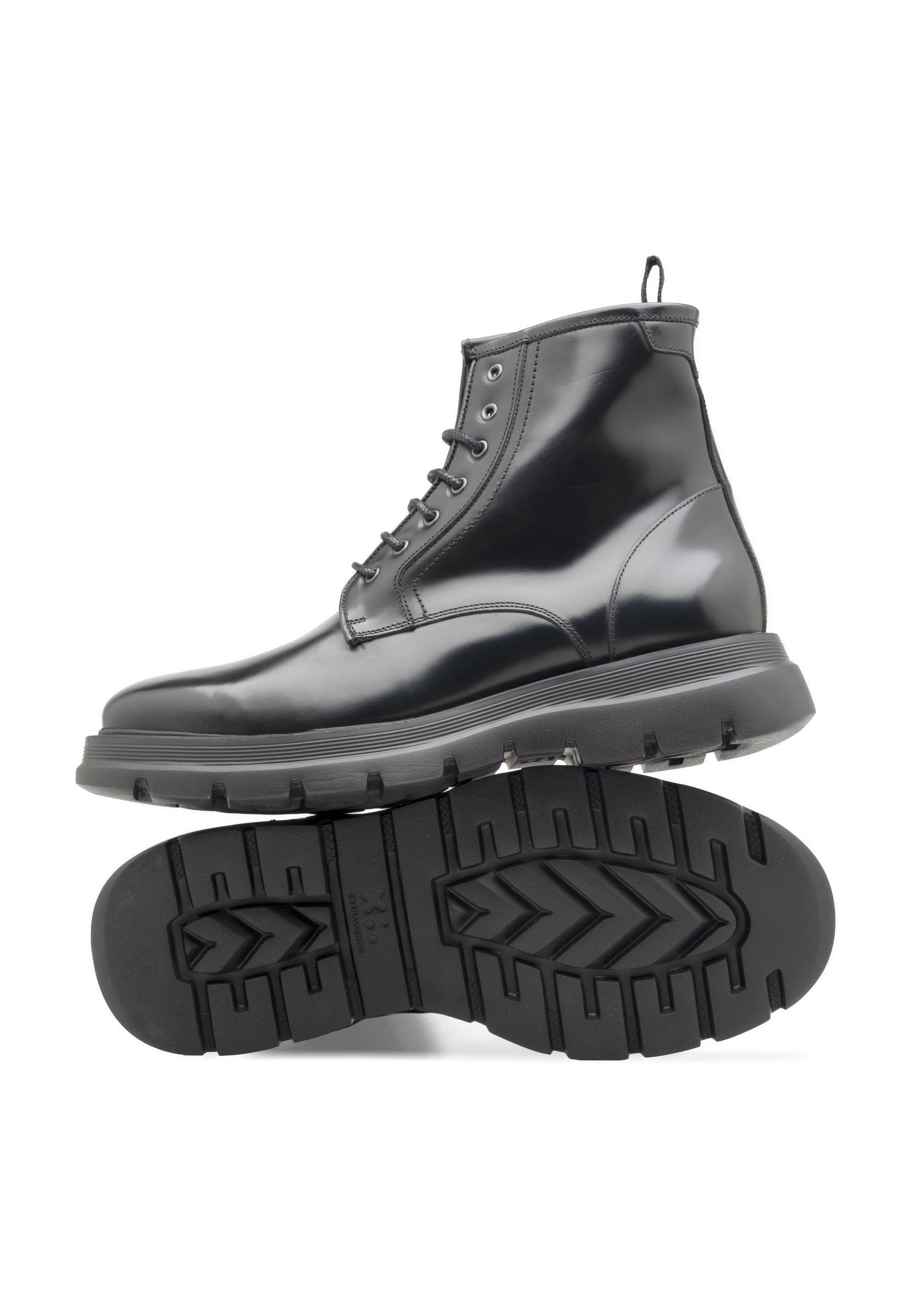 Men's Polished Leather Lace-Up Boots