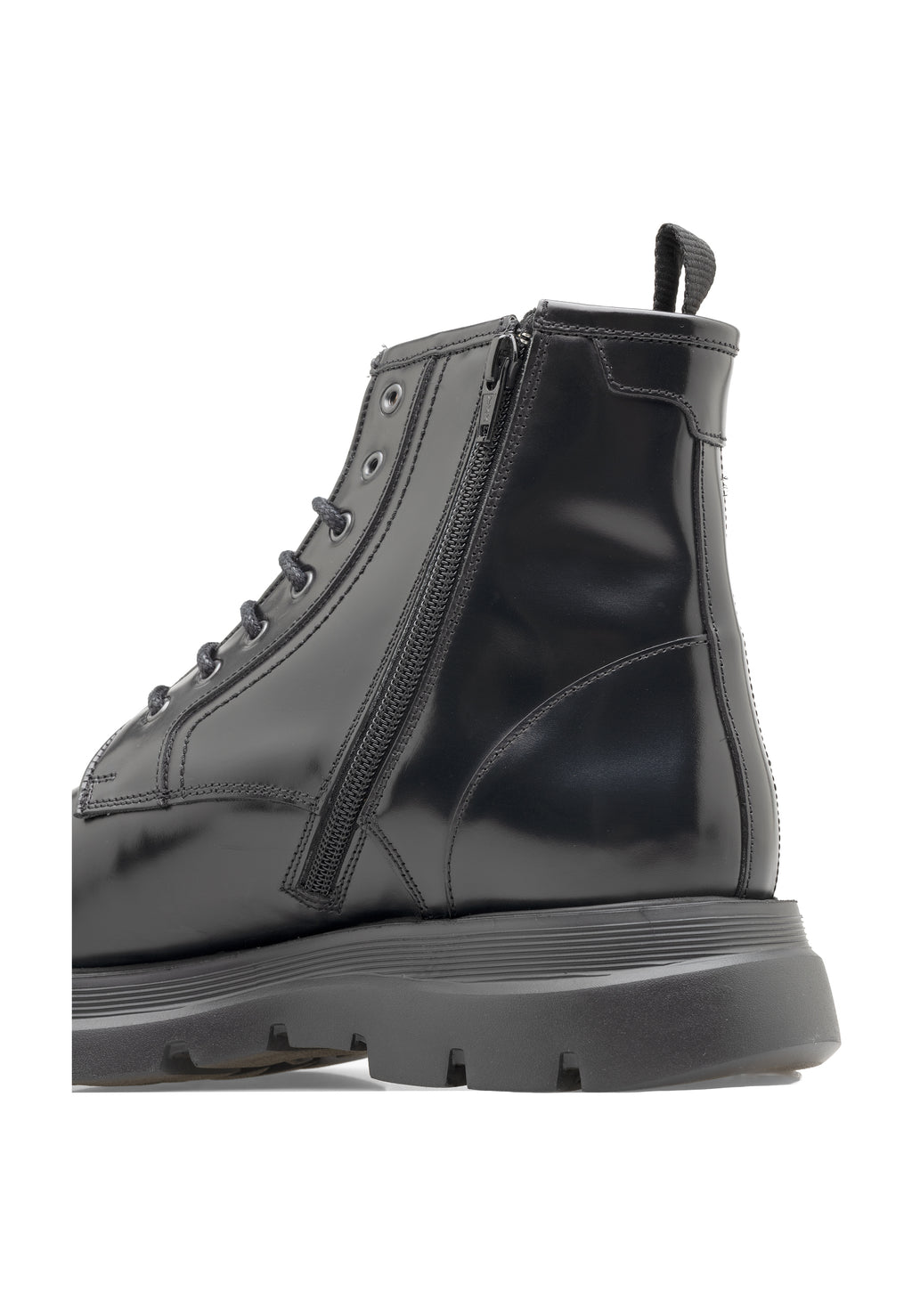 Men's Polished Leather Lace-Up Boots