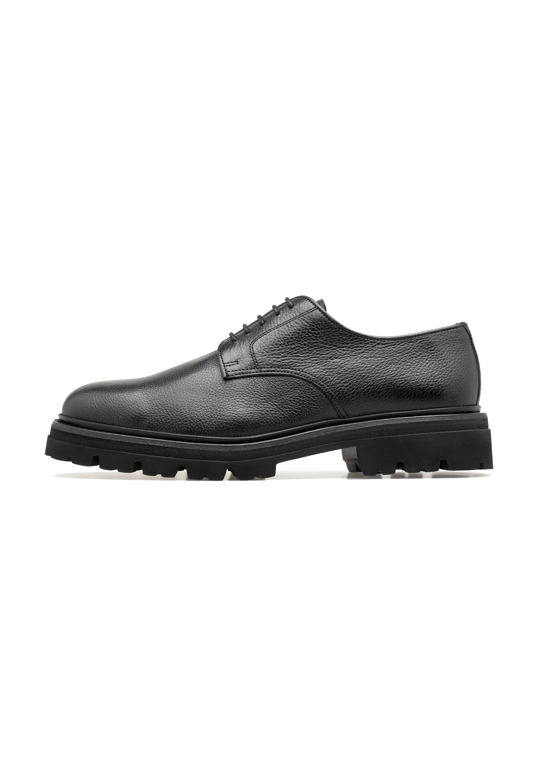 Men’s Burro Leather Plain Lace-Up Shoes
