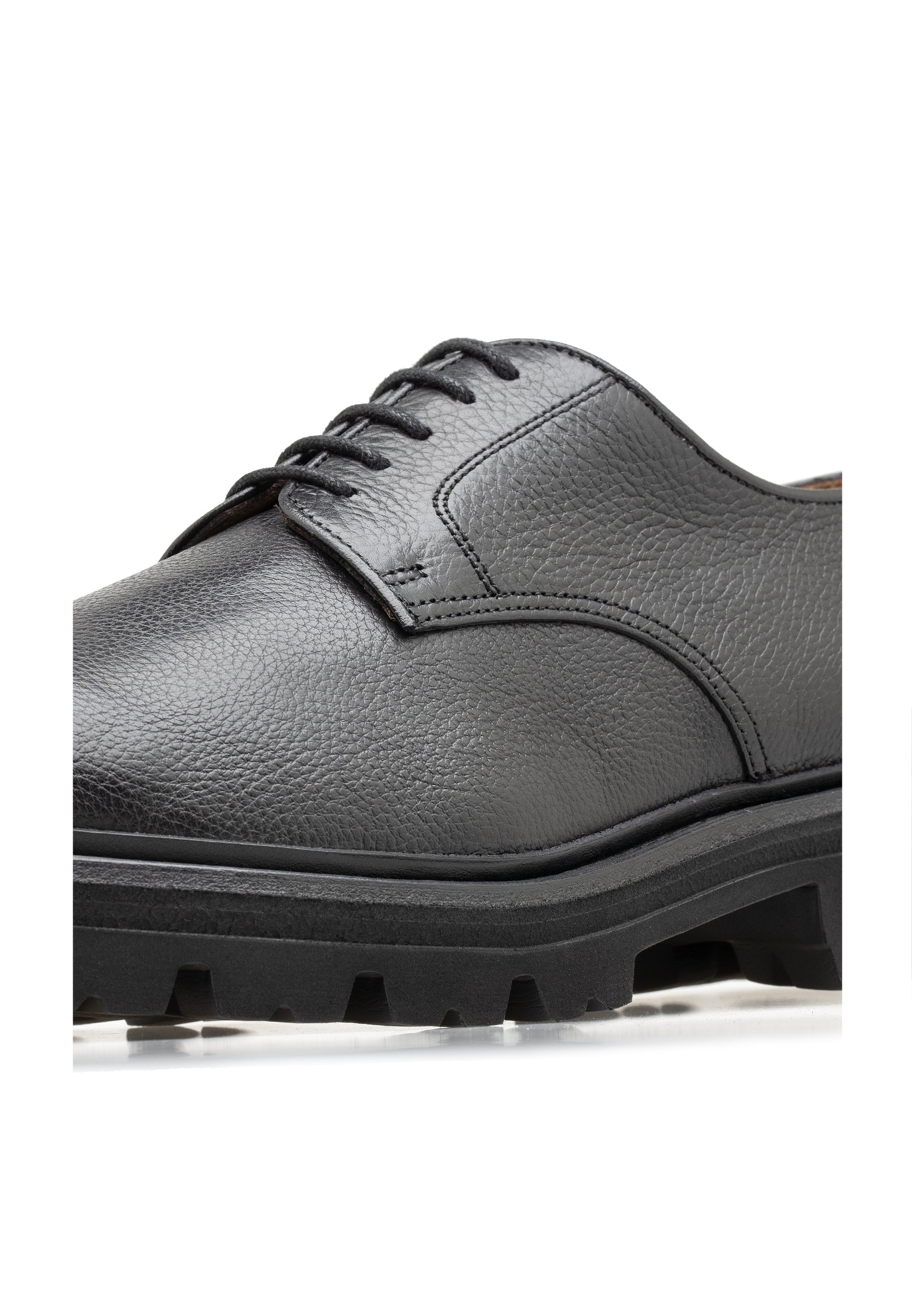 Men’s Burro Leather Plain Lace-Up Shoes