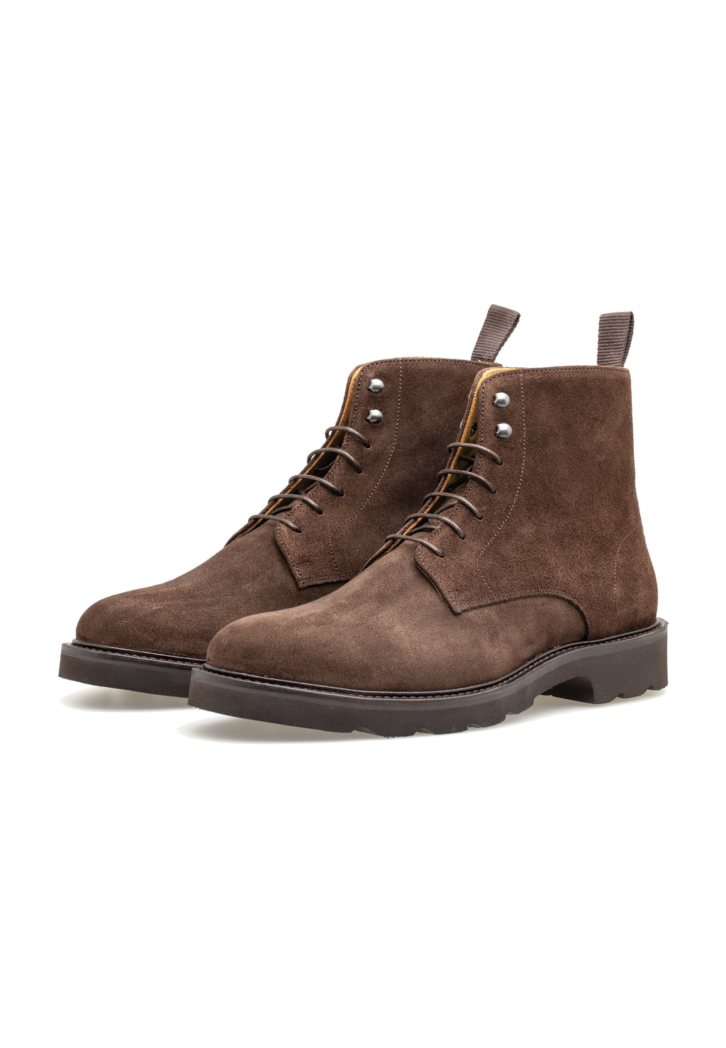 Botas de ante con cordones para hombre