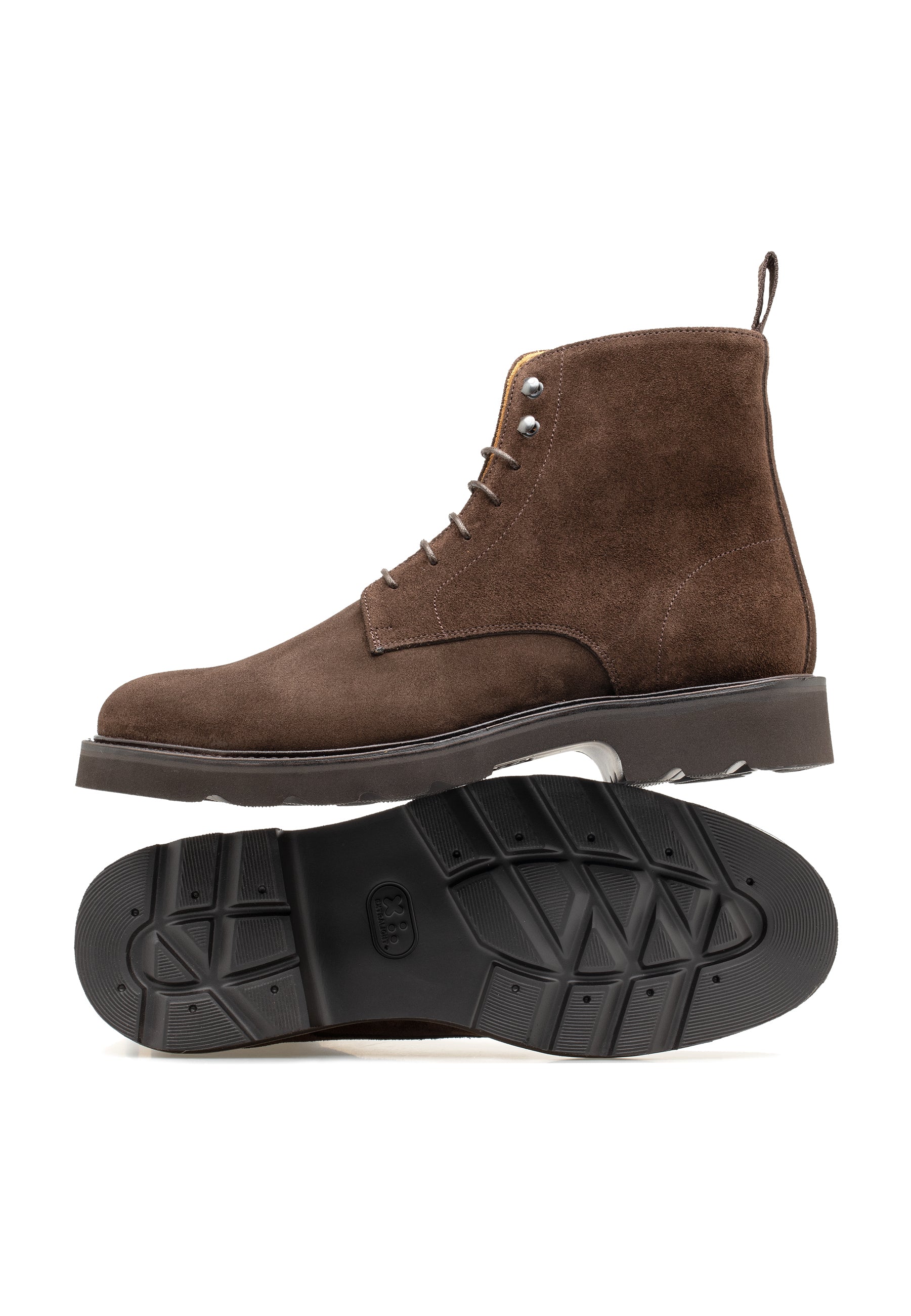 Botas de ante con cordones para hombre
