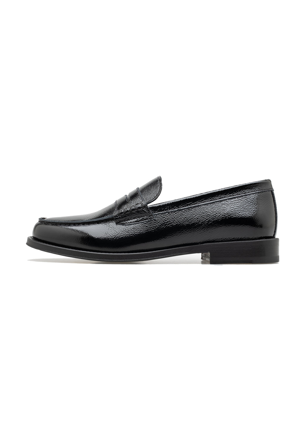 Mocasines de charol craquelado para mujer