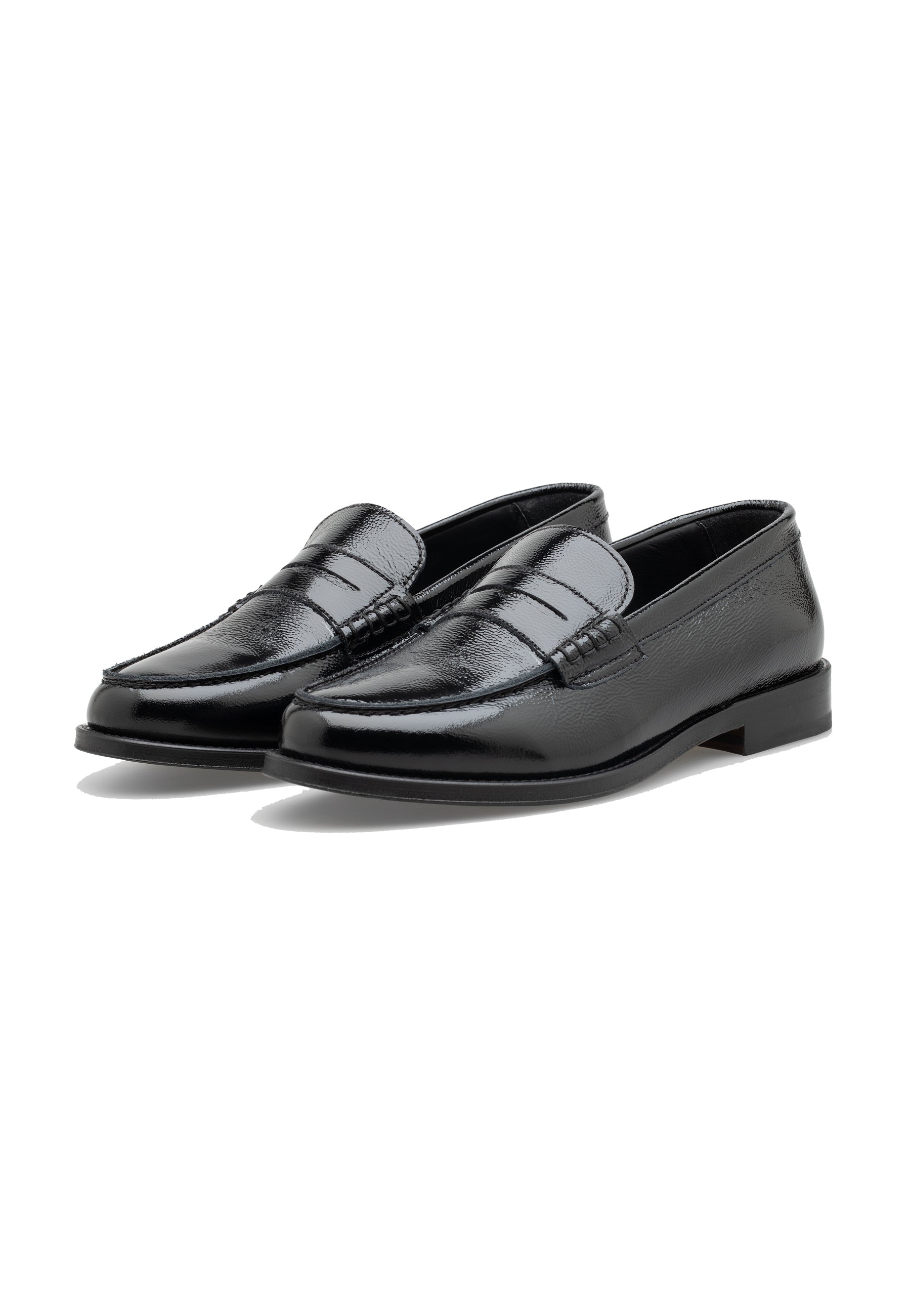 Women’s Crackle Patent Leather Penny Loafer