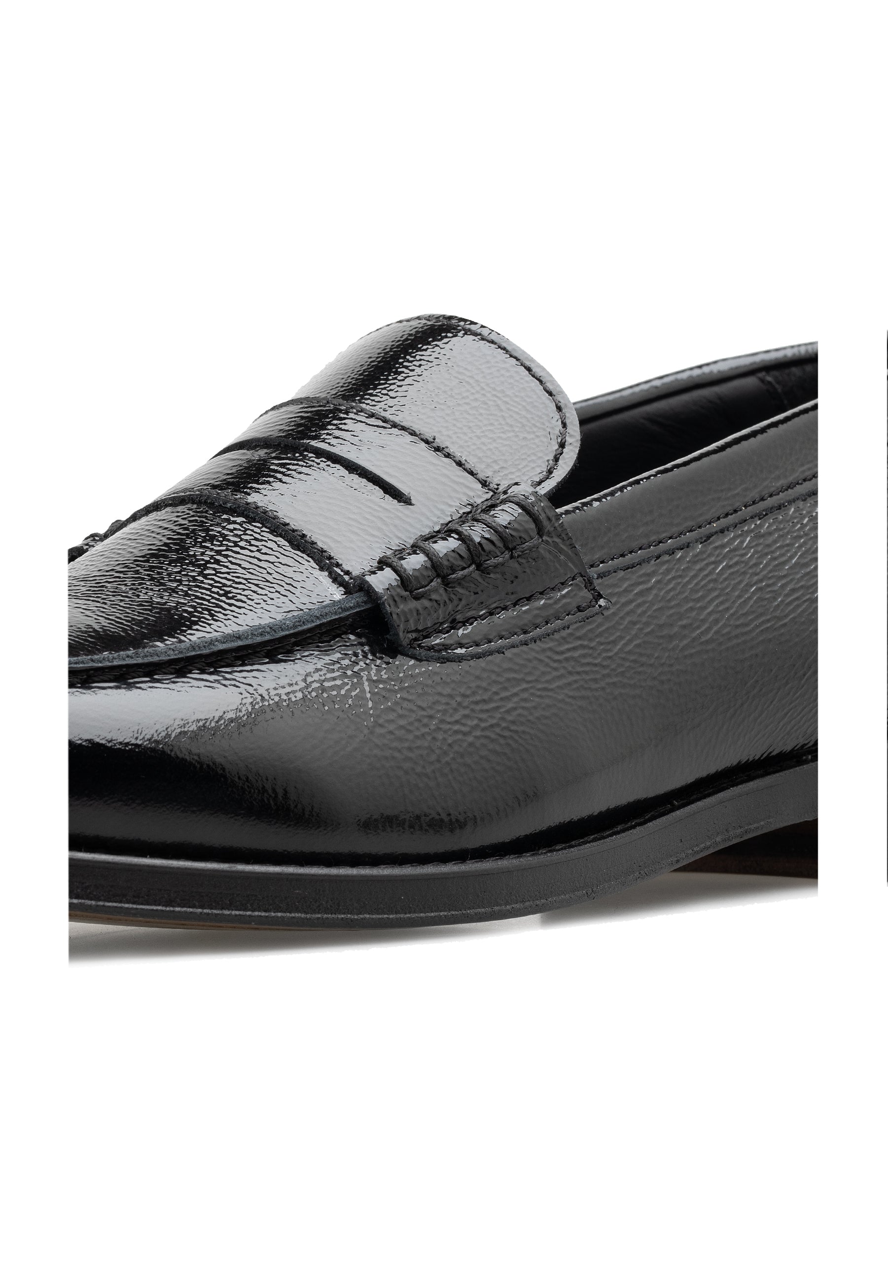 Mocasines de charol craquelado para mujer