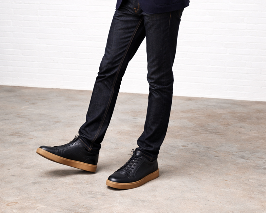 Baskets en cuir à semelle cupsole — Homme