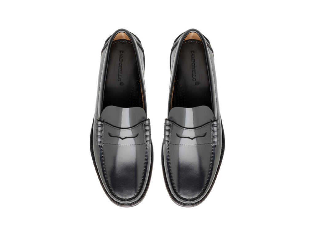 Mocasines de cuero pulido para hombre