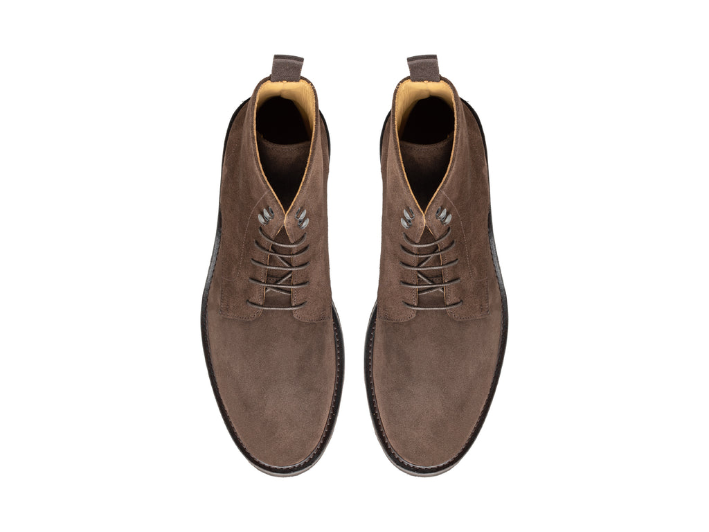 Botas de ante con cordones para hombre