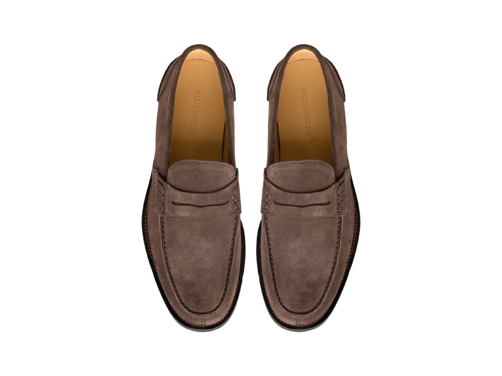 Mocassini da uomo in pelle scamosciata