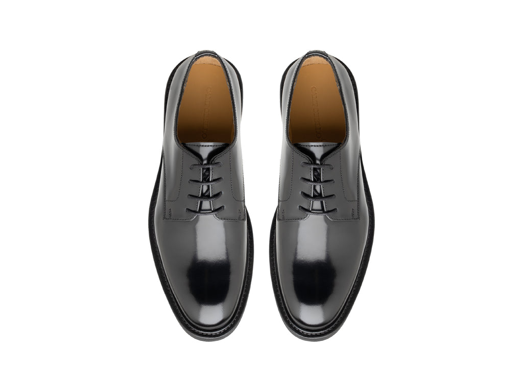 Chaussures à lacets en cuir glacé — Femme