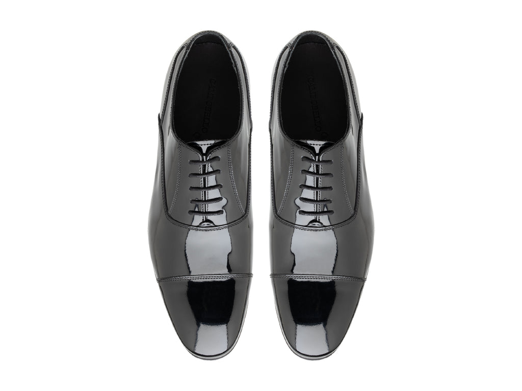 Zapatos Oxford de charol, hechos a mano para hombre