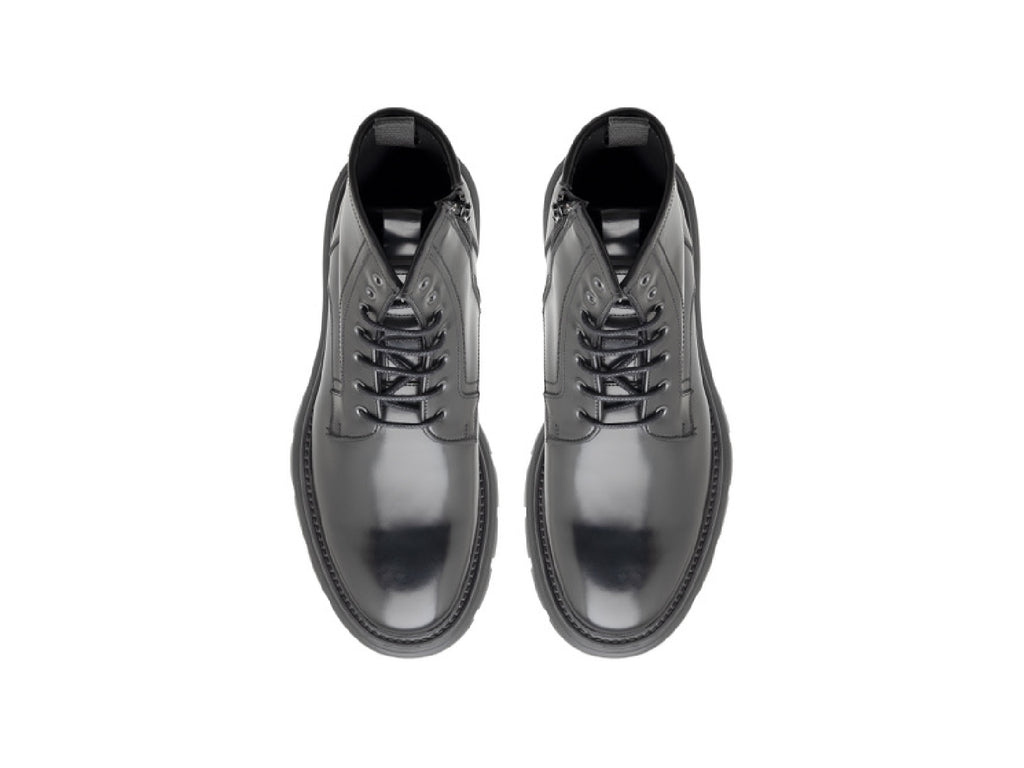 Men's Polished Leather Lace-Up Boots