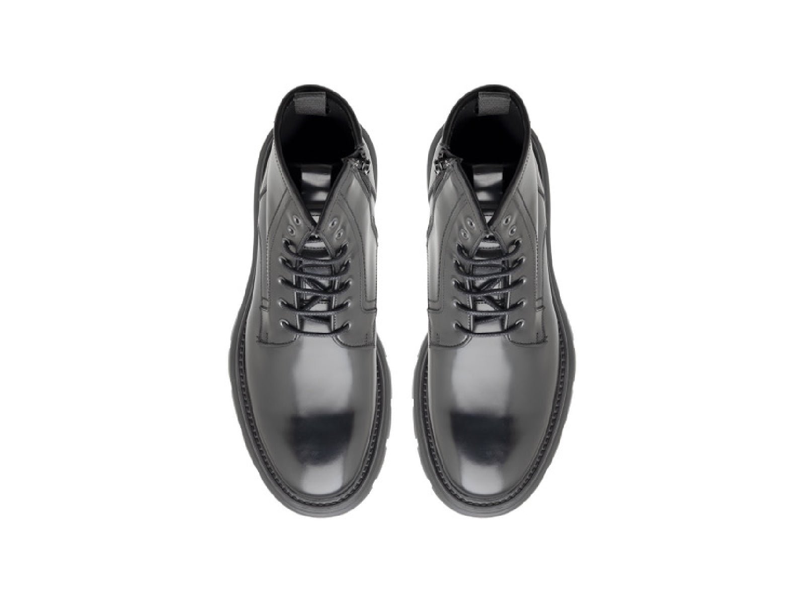 Men's Polished Leather Lace-Up Boots