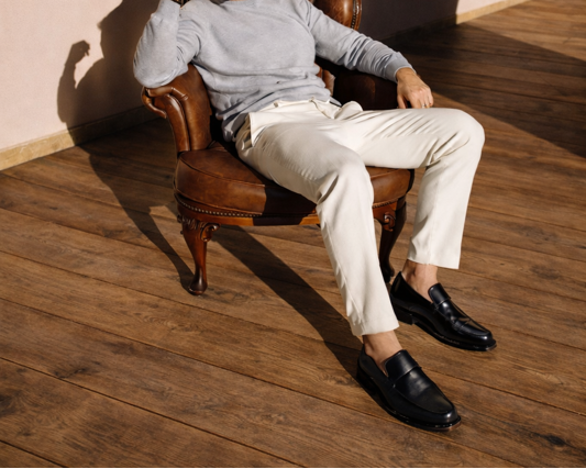 Men's Polished Calf Leather Penny Loafer