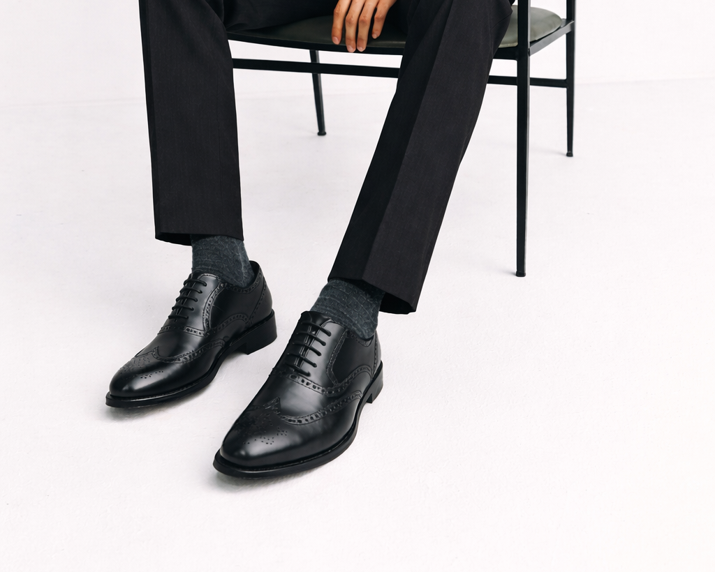 Betis Herren-Oxfordschuhe aus poliertem Leder, handgefertigt