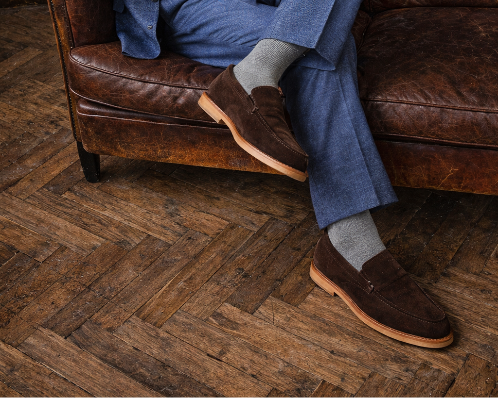 Penny Loafer aus Wildleder für Herren