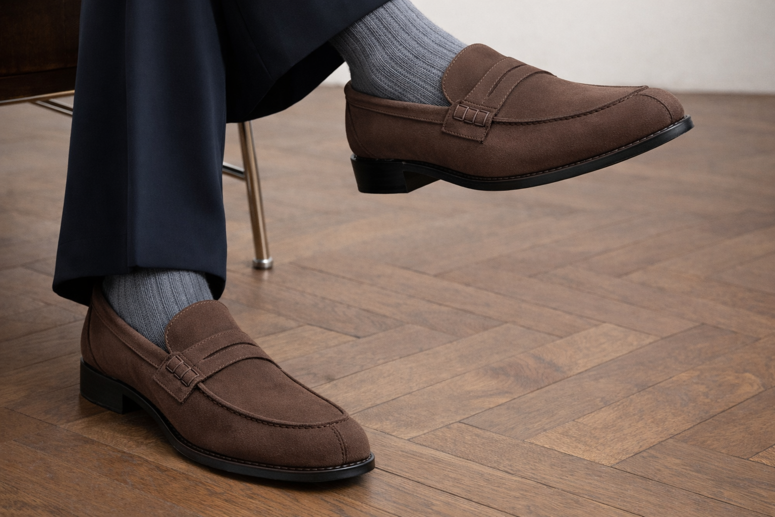 Penny Loafer aus Wildleder für Herren