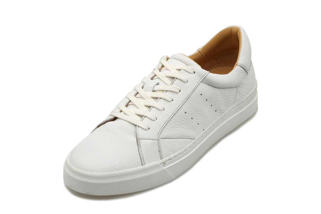 MEN'S CALF ANILINE LEATHER SNEAKER