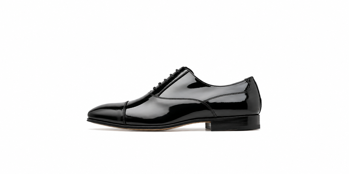 Men’s Hand-Finished Patent Leather Oxford Shoes
