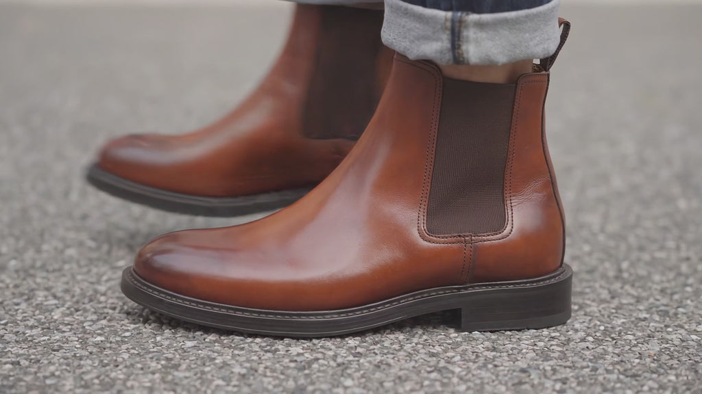 Botas Chelsea de piel de becerro estilo princesa para hombre