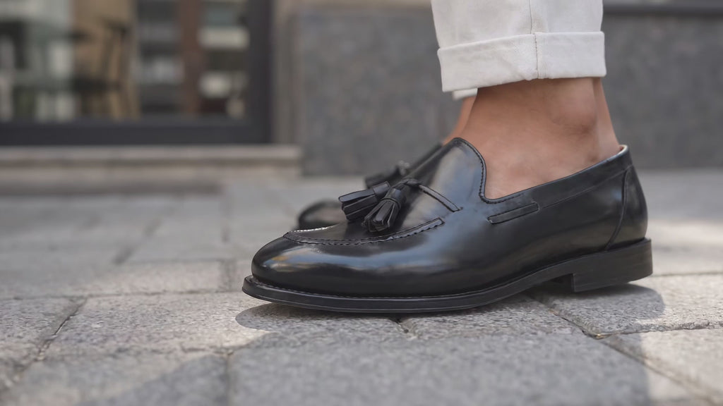 Herren-Lederslipper mit Quaste